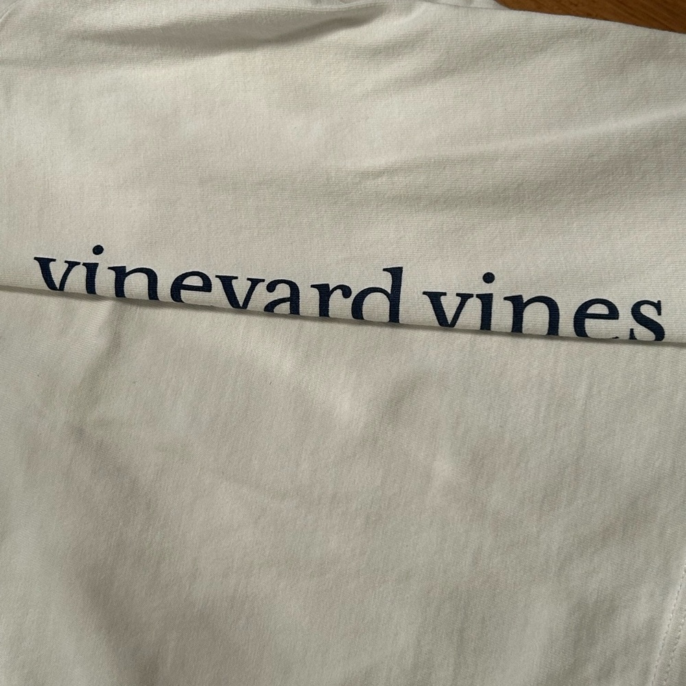 Vineyard Vines White Long Sleeve Tee Classic Cotton - Picture 6 of 8